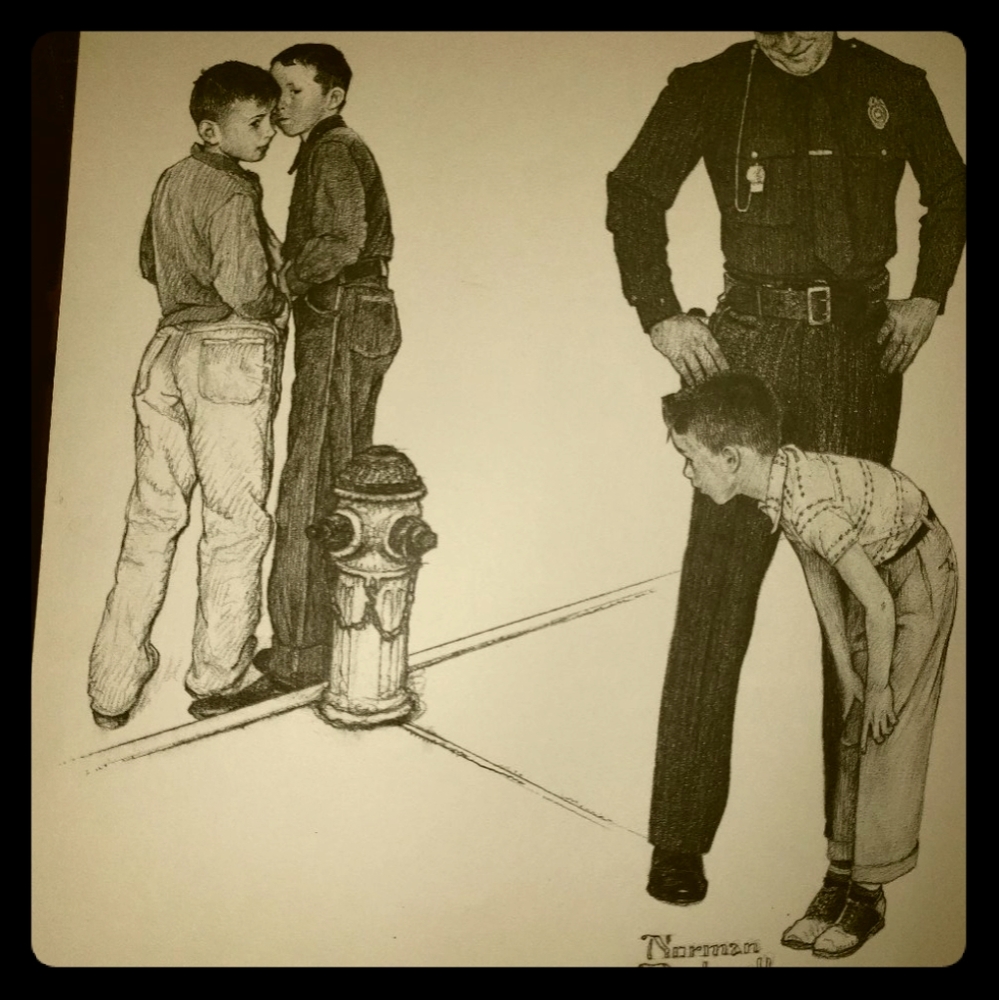 Norman rockwell drawing
